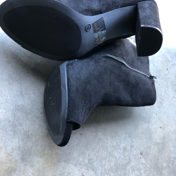 Black Peep Toe boots Sz 8.5 - Picture 4 of 4